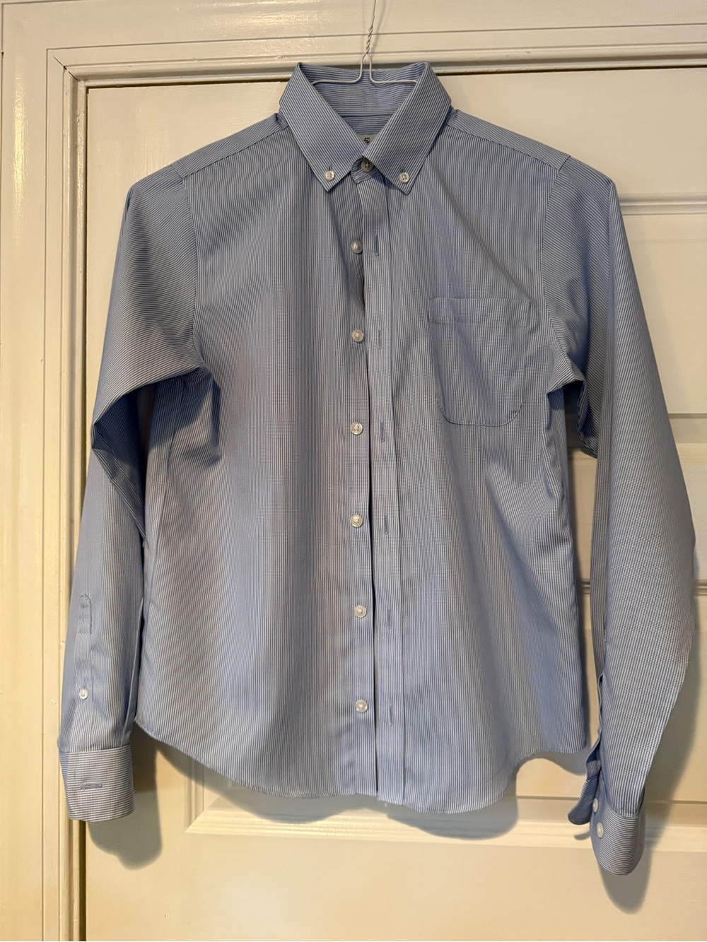 Light Blue Pinstripe Button-Down Dress Shirt